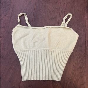 L.A. Hearts Light Green Ribbed Top